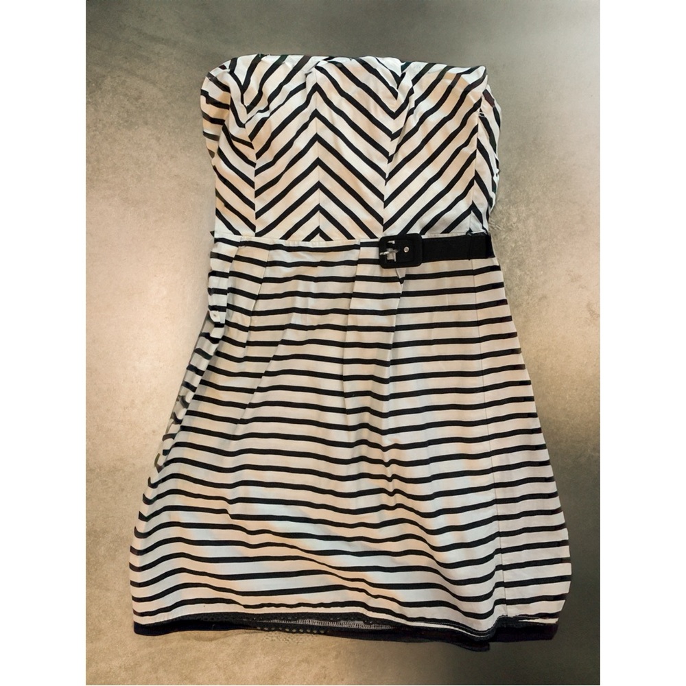 Windsor Black and White Striped Dress